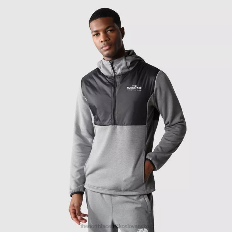 HLH082133 sivá The North Face pánsky tréningový zateplený 1/4 zips fleece