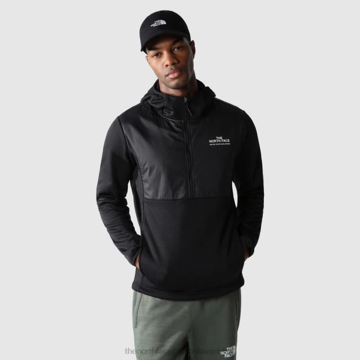 HLH082134 čierna The North Face pánsky tréningový zateplený 1/4 zips fleece