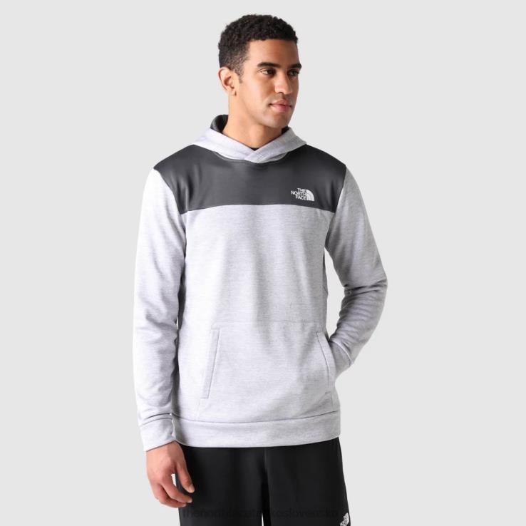 HLH082143 sivá The North Face pánska fleecová mikina s kapucňou reaxion