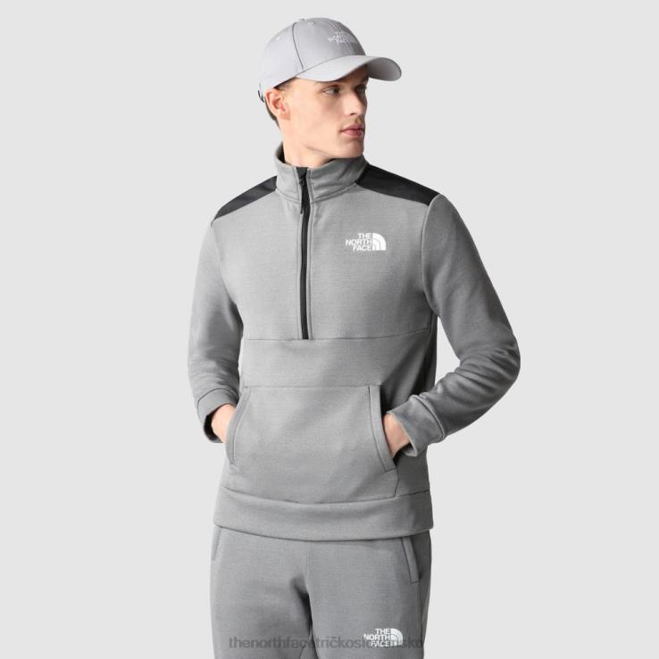 HLH082155 sivá The North Face pánsky fleece na 1/4 zips