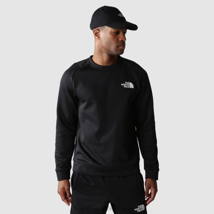 HLH082159 čierna The North Face muži cvičná posádka krčný fleece