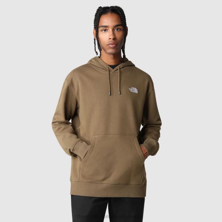 HLH082241 vojenská oliva The North Face pánska nevyhnutná mikina s kapucňou