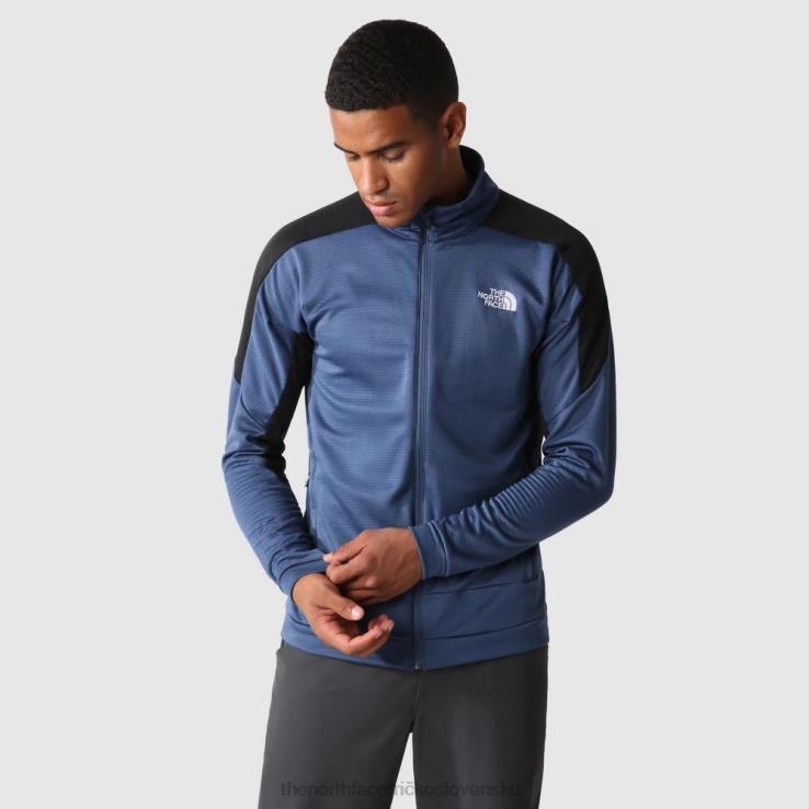 HLH082255 tienisté modré The North Face pánska atletická outdoorová kruhová stredná bunda na zips