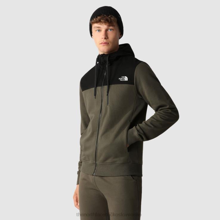 HLH08230 nová taupe zelená The North Face pánska tech nová špičková fleecová mikina