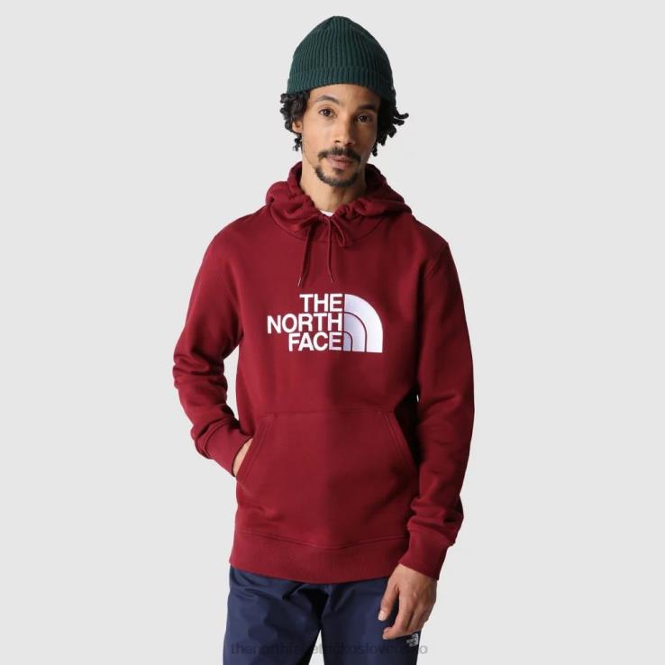HLH082347 cordovan The North Face muži nakreslili mikinu s kapucňou