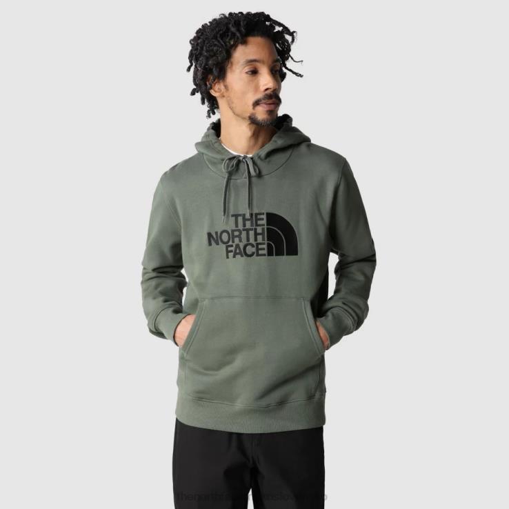 HLH082353 tymiánovo-čierna The North Face tymiánoví černosi nakreslili mikinu s kapucňou