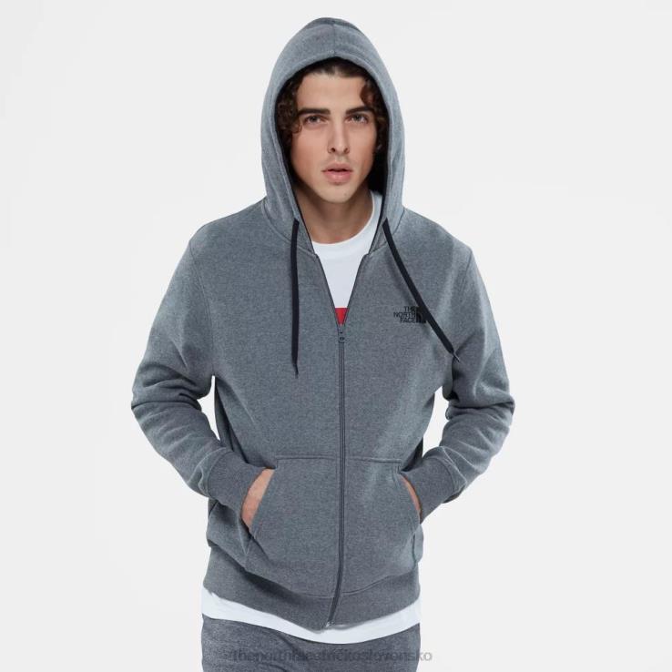 HLH082387 sivá The North Face pánska mikina s kapucňou na zips