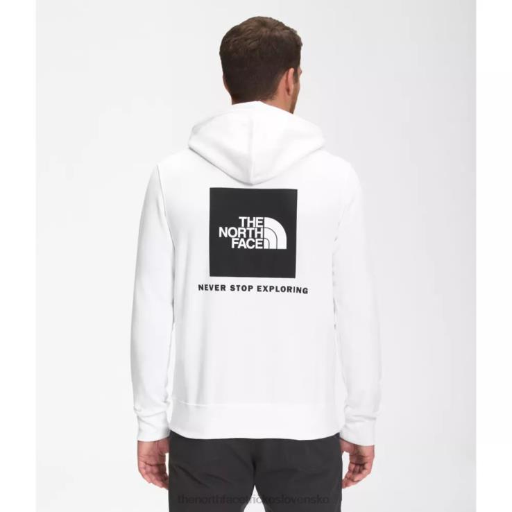 HLH083355 biely čierny The North Face pánsky pulóver box nse s kapucňou biela čierna