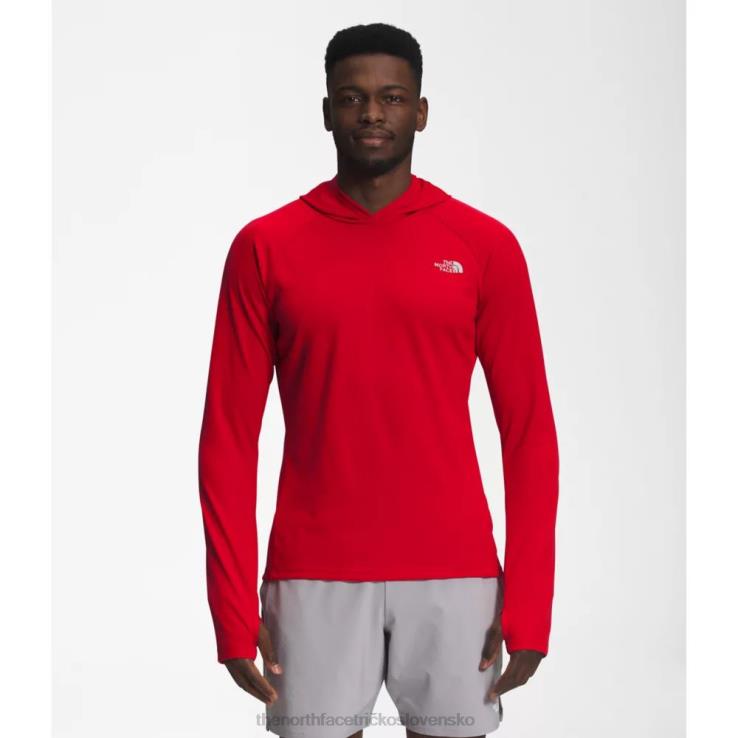 HLH083766 červená The North Face pánska slnečná mikina s kapucňou