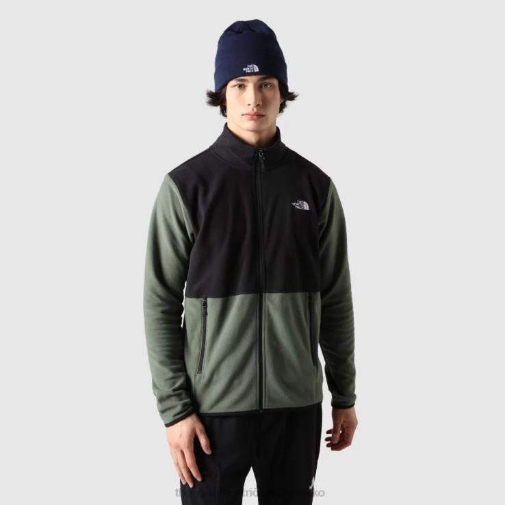 HLH08377 tymiánovo-čierna The North Face tymiánová čierna pánska tka ľadovcová páperová bunda