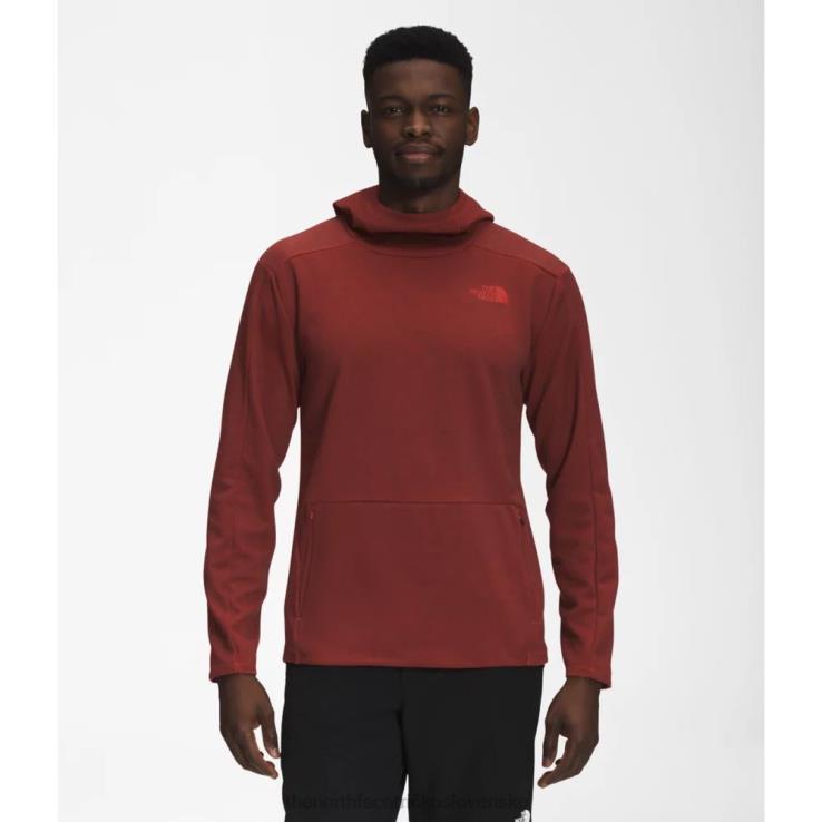 HLH084397 korenie červené The North Face pánska mikina s kapucňou strednej hmotnosti z veľkej borovice