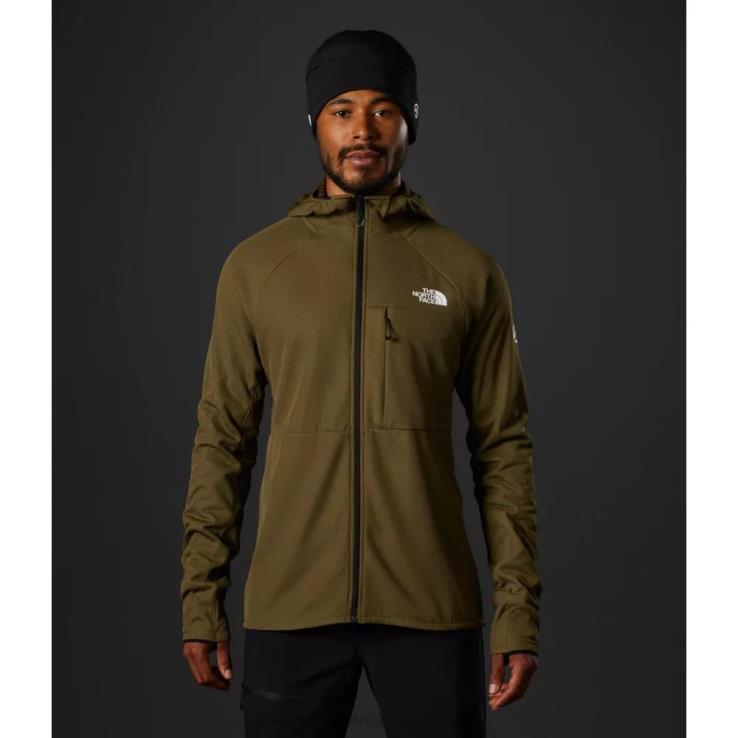 HLH084450 vojenská oliva The North Face pánska mikina s kapucňou zo série futurefleece na zips