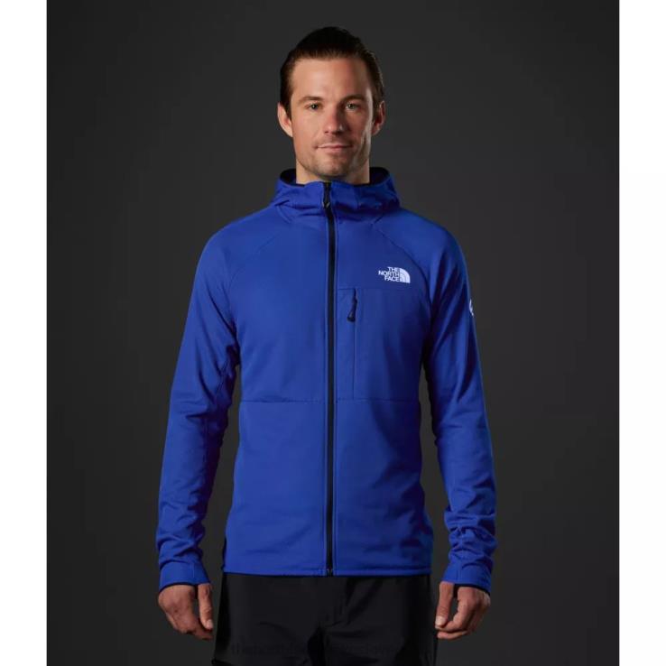 HLH084454 Modrá The North Face pánska mikina s kapucňou zo série futurefleece na zips