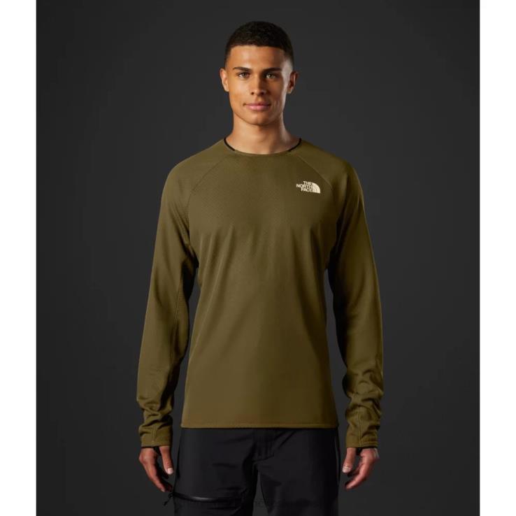 HLH084464 vojenská oliva The North Face muži summit séria futurefleece crew