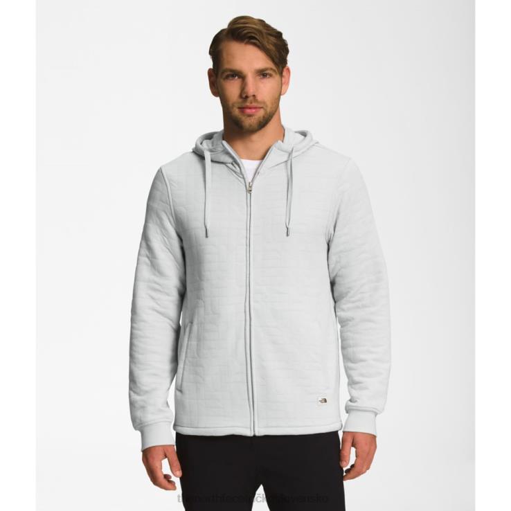 HLH084654 sivá The North Face pánska mikina s dlhým šiltom prešívaná na zips