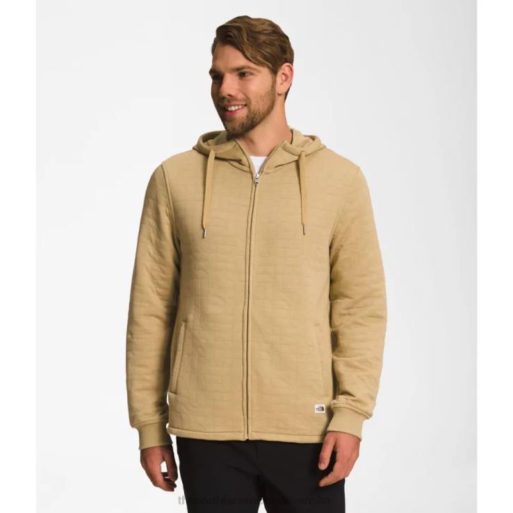 HLH084655 tan vres The North Face pánska mikina s dlhým šiltom prešívaná na zips