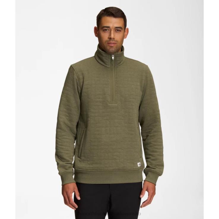 HLH084663 olivovo zelená The North Face pánsky dlhý šiltový prešívaný zips