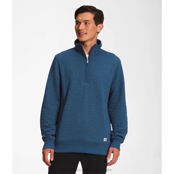 HLH084665 modrá biela The North Face pánsky dlhý šiltový prešívaný zips