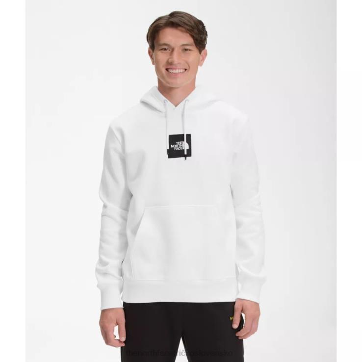 HLH084754 biely The North Face pánska boxerská mikina s kapucňou v ťažkej váhe