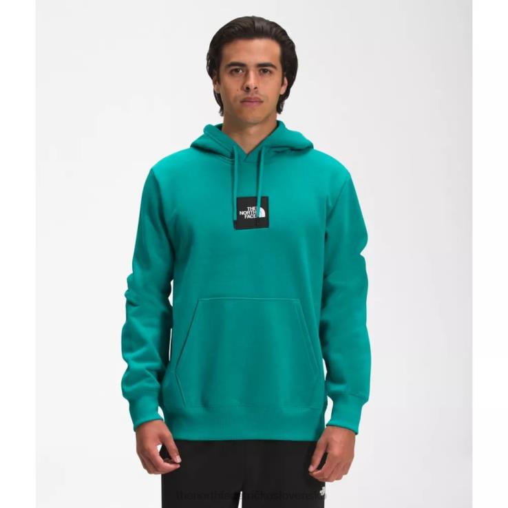 HLH084756 porcelánovo zelená The North Face pánska boxerská mikina s kapucňou v ťažkej váhe