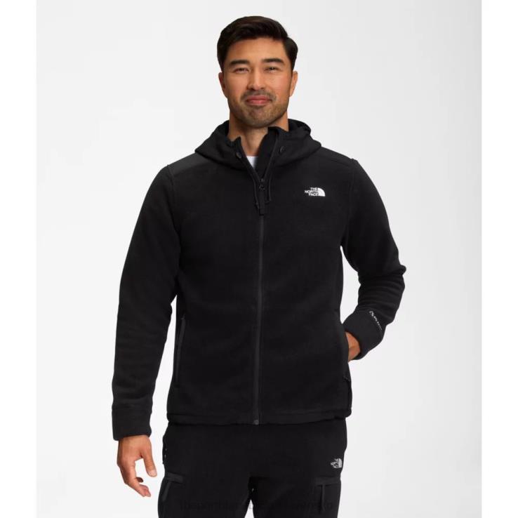HLH085166 čierna The North Face pánska bunda alpine polartec 200 s kapucňou na zips