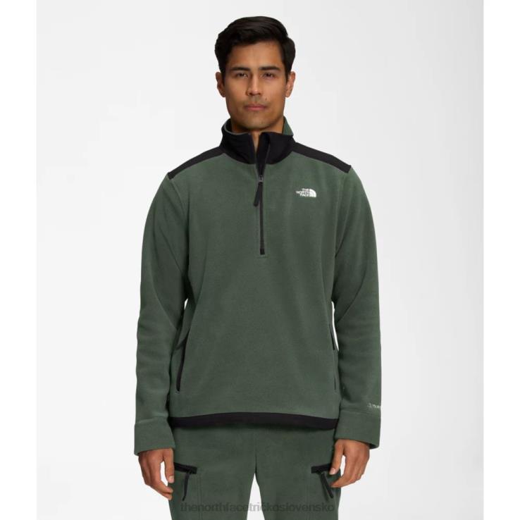 HLH085174 tymiánovo-čierna The North Face pánske alpine polartec 200 zips tymiánová čierna