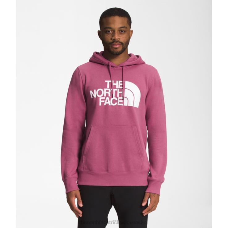 HLH085369 červená fialová The North Face pánska mikina s kapucňou