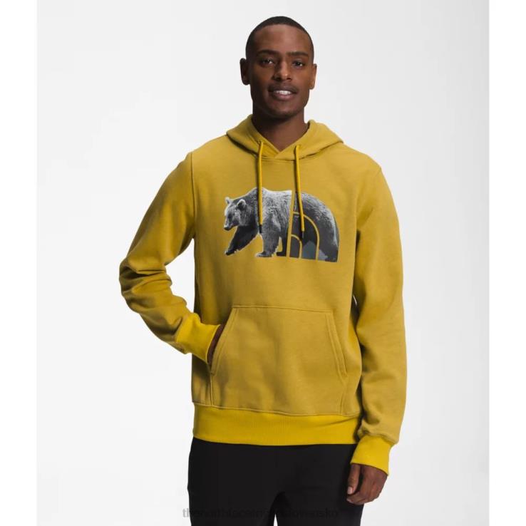 HLH085377 minerálne zlato The North Face pánska mikina s kapucňou tnf medveď