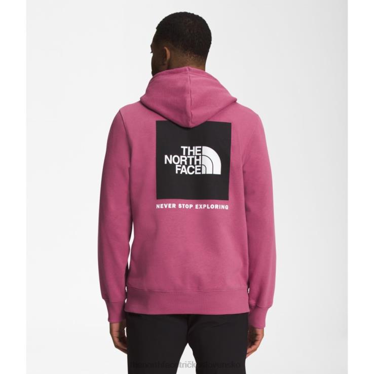 HLH085396 červená fialová The North Face pánska mikina s kapucňou box nse