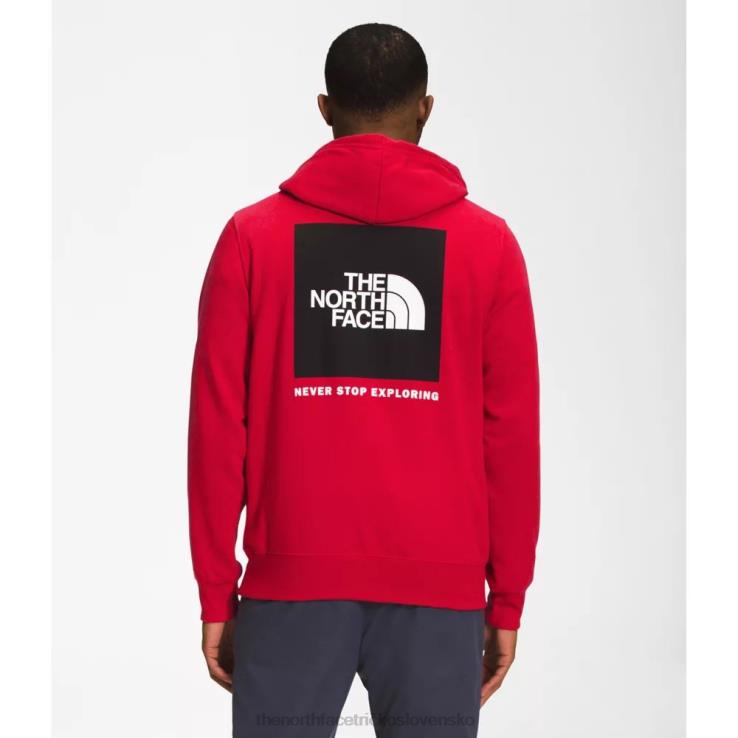 HLH085399 červená čierna The North Face červená čierna pánska mikina s kapucňou box nse