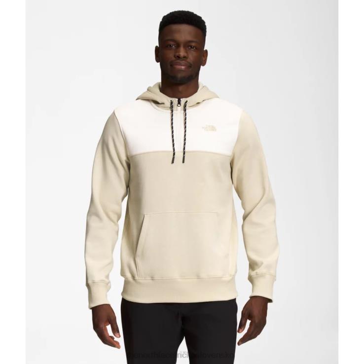 HLH085413 štrkovo-biely The North Face pánska štandardná mikina s kapucňou na zips štrkovo biela