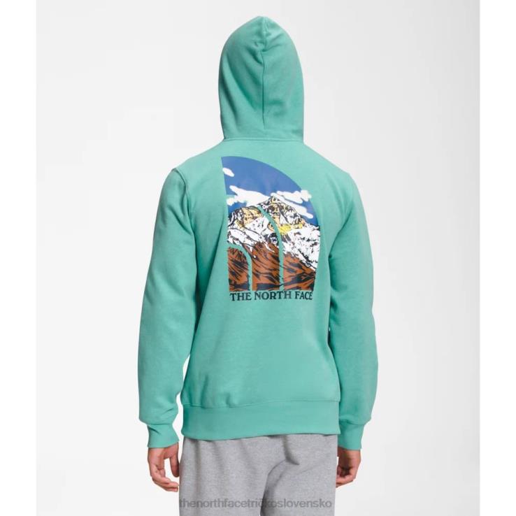 HLH085417 wasabi The North Face pánska mikina s kapucňou s grafickým vstrekovaním