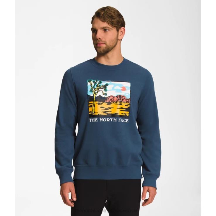 HLH085426 tienisté modré The North Face muži grafická vstrekovacia posádka