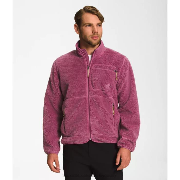 HLH085618 červená fialová The North Face pánska bunda na zips s extrémnym vlasom