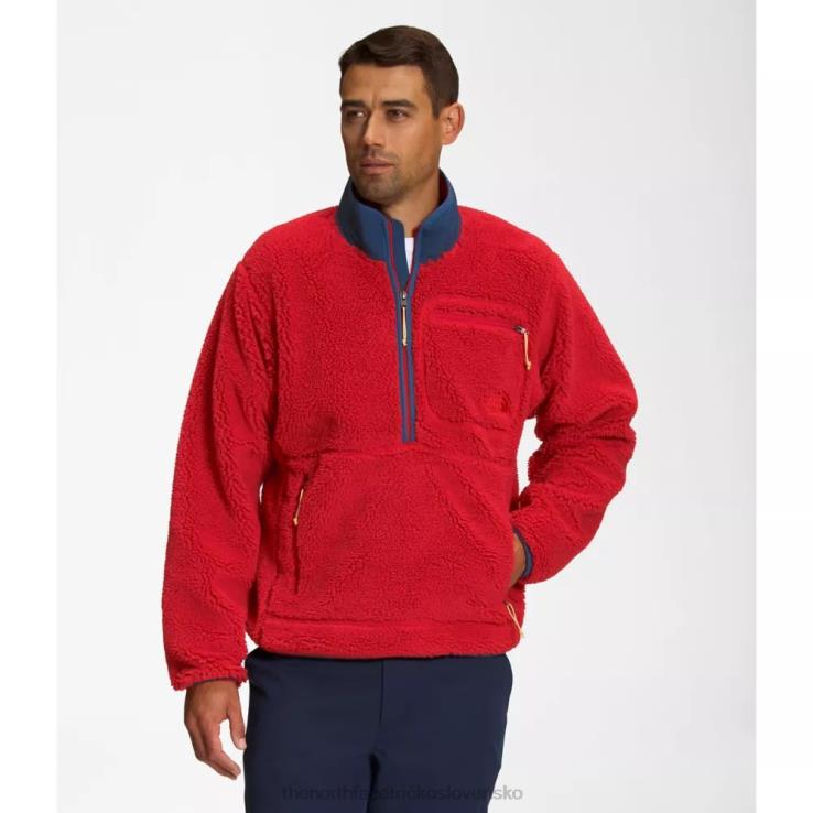 HLH085625 červená The North Face pánsky pulóver s extrémnym vlasom