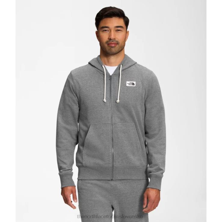 HLH085725 sivá The North Face pánska mikina s kapucňou na zips
