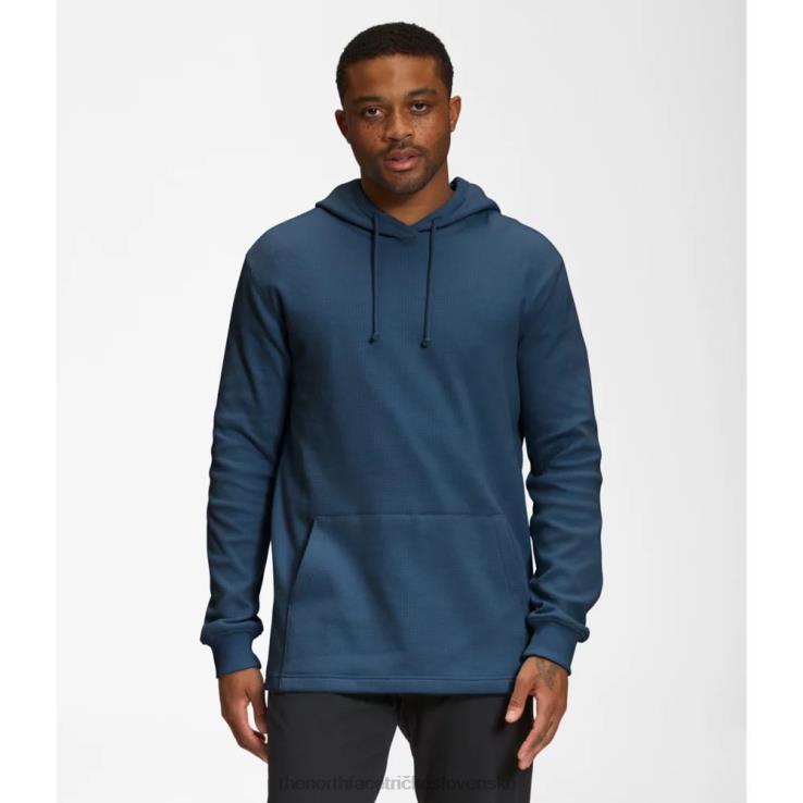 HLH086037 tienisté modré The North Face pánska wafflová mikina s kapucňou