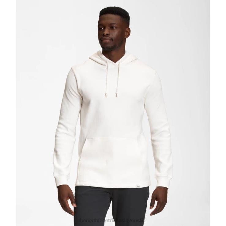 HLH086039 biely The North Face pánska wafflová mikina s kapucňou
