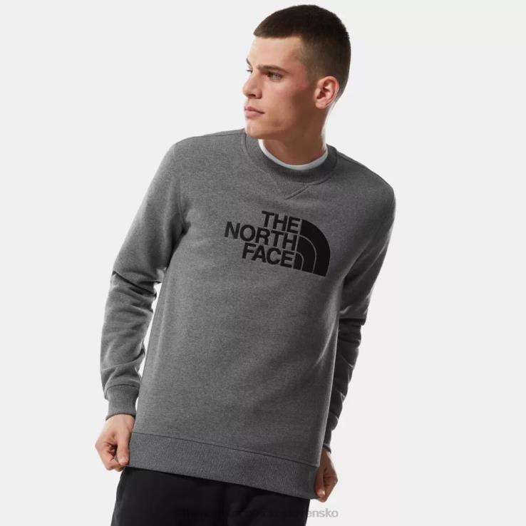 HLH08603 sivá The North Face muži nakreslili sveter na vrchol