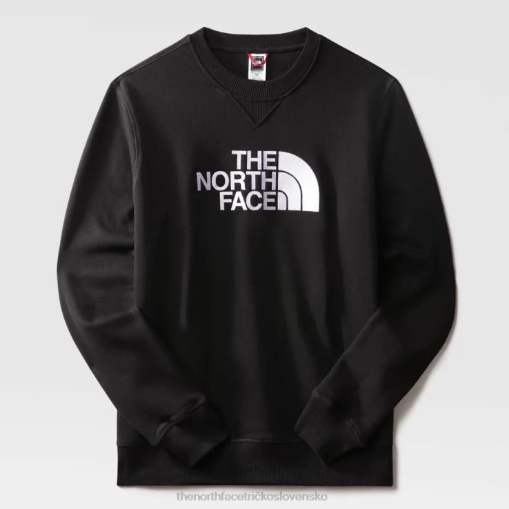 HLH08605 čierna biela The North Face muži nakreslil vrchný sveter čiernobiely