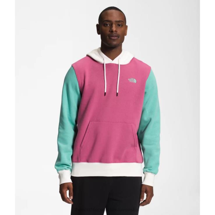 HLH086075 wasabi The North Face pánska mikina s farebným blokom s kapucňou