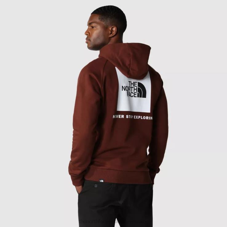 HLH0860 tmavý dub The North Face pánska raglánová mikina s kapucňou