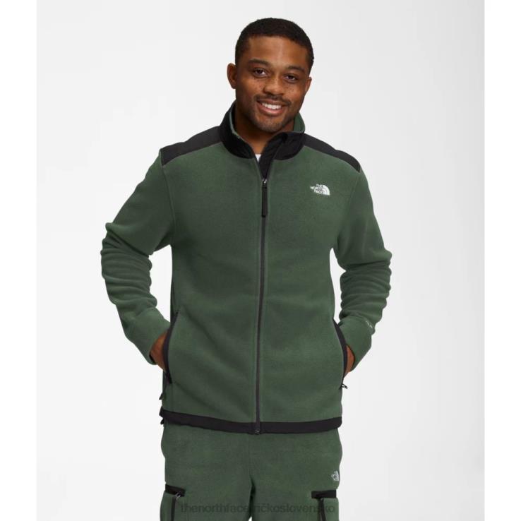 HLH086125 tymiánovo-čierna The North Face pánska bunda alpine polartec 200 na zips tymiánová čierna