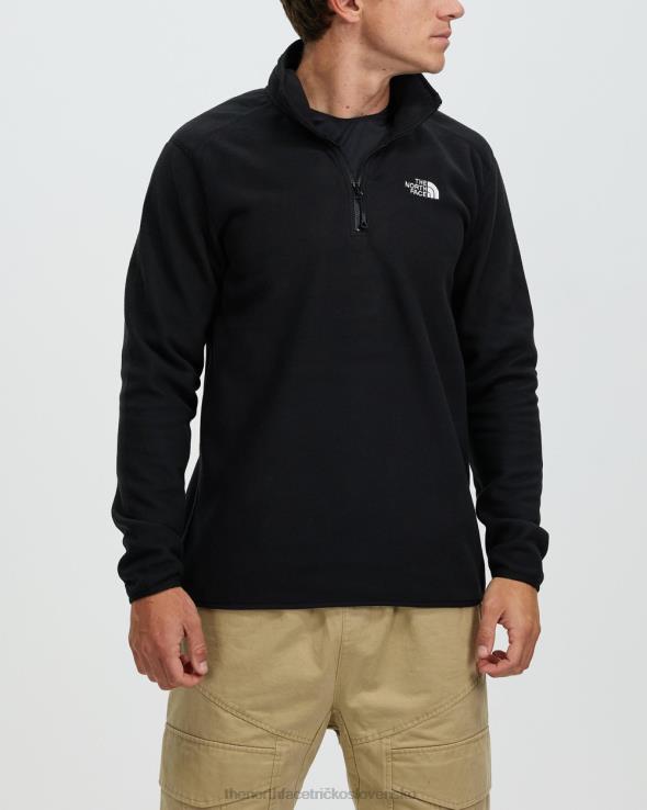 HLH086931 čierna The North Face tka 100 glacier pulóver na 1/4 zips