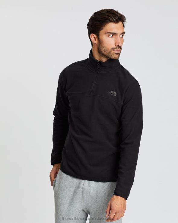 HLH086934 čierna The North Face tka 100 glacier pulóver na 1/4 zips