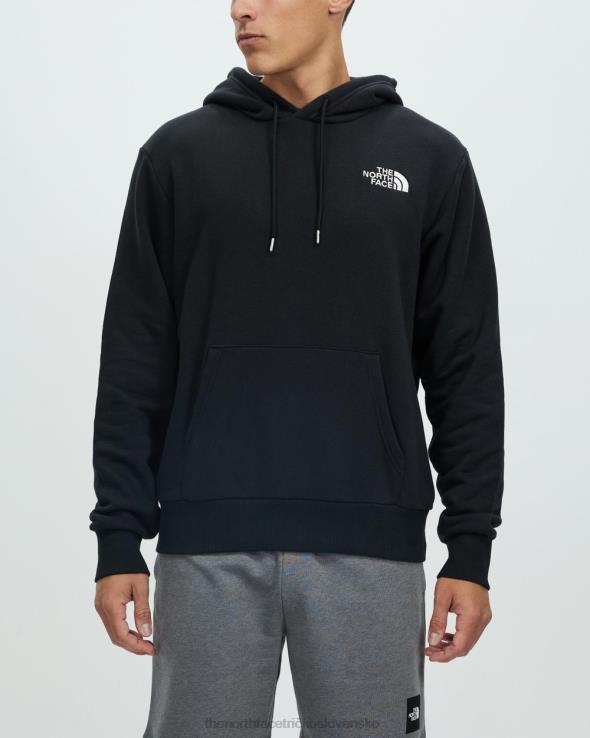 HLH087012 čierna The North Face francúzska froté mikina s jednoduchým logom