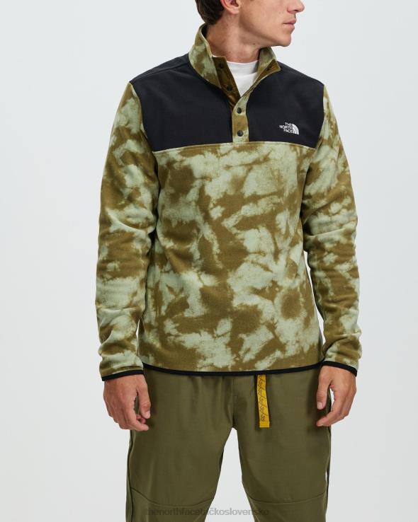 HLH087133 čierna The North Face pulóver s potlačou tka glacier snap neck