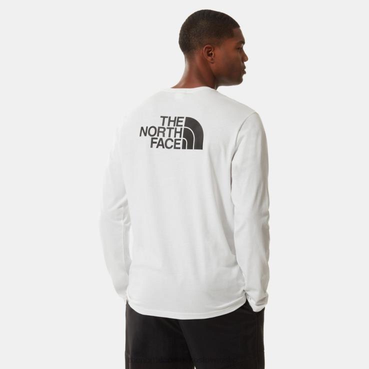 HLH0810 biely The North Face pánske jednoduché tričko s dlhým rukávom