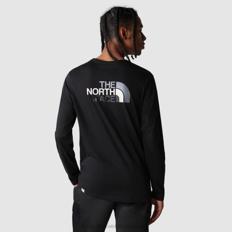 HLH0811 sivá The North Face pánske jednoduché tričko s dlhým rukávom