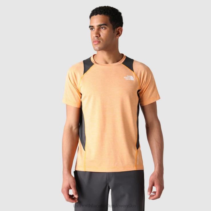 HLH081245 oranžová biela The North Face pánske športové outdoorové ľadovcové tričko